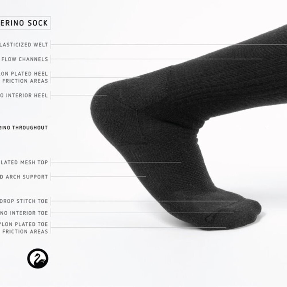 Outlier Merino Socks Size Small Black - SOLD OUT - RARE